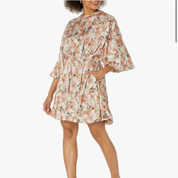 The Drop xkelclight Multi Floral Dolman Sleeve Mini Dress XXL NWT - Picture 2 of 7